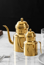 Load image into Gallery viewer, Gold Stainless Steel Oil Decanter