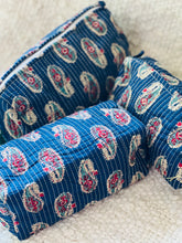 Load image into Gallery viewer, Block Printed Cosmetic Pouches- Set of 3