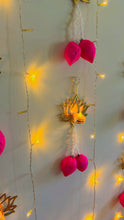 Load image into Gallery viewer, Gold Lotus Cutout Hangings w/Tealights- Set of 10