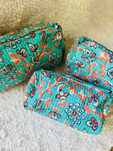 Load image into Gallery viewer, Block Printed Cosmetic Pouches- Set of 3