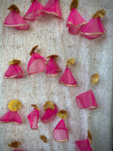 Load image into Gallery viewer, Net and Pearls Gota Skirt Hangings-Set of 5