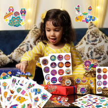 Load image into Gallery viewer, Diwali Stickers For Gifts Crafts or Favors- Set of 9 Sheets