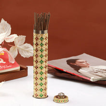 Load image into Gallery viewer, Meenakari Stainless Incense Storage Box