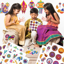 Load image into Gallery viewer, Diwali Stickers For Gifts Crafts or Favors- Set of 9 Sheets