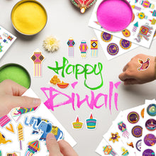 Load image into Gallery viewer, Diwali Stickers For Gifts Crafts or Favors- Set of 9 Sheets