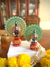 Load image into Gallery viewer, Handpainted Wooden Peacock Fridge Magnets