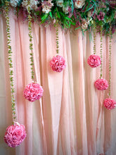 Load image into Gallery viewer, Rose Ball and Gota Hangings- set of 5