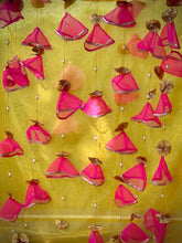 Load image into Gallery viewer, Net and Pearls Gota Skirt Hangings-Set of 5