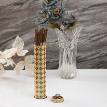 Load image into Gallery viewer, Meenakari Stainless Incense Storage Box