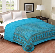 Load image into Gallery viewer, Block Printed Jaipur Quilt- Full/Queen Size