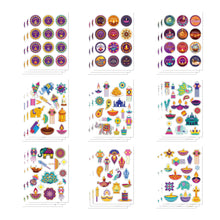 Load image into Gallery viewer, Diwali Stickers For Gifts Crafts or Favors- Set of 9 Sheets