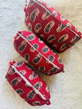 Load image into Gallery viewer, Block Printed Cosmetic Pouches- Set of 3