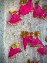 Load image into Gallery viewer, Net and Pearls Gota Skirt Hangings-Set of 5