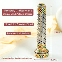 Load image into Gallery viewer, Meenakari Stainless Incense Agarbatti Burner