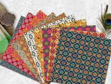 Load image into Gallery viewer, Ikkat Patola printed Cardstock- Pack of 10