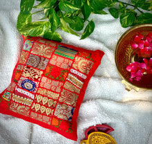 Load image into Gallery viewer, Khambadiya Patchwork Pillow