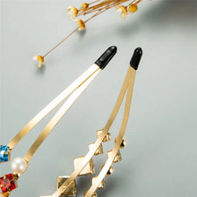 Load image into Gallery viewer, Gemstone and Pearl Sheeshphool Headbands