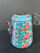 Load image into Gallery viewer, Kashmiri Enamelware Three Tier Tiffin Carrier