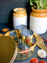 Load image into Gallery viewer, Hammered Brass Masala Dabba