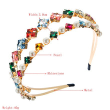Load image into Gallery viewer, Gemstone and Pearl Sheeshphool Headbands