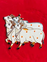 Load image into Gallery viewer, Handpainted MDF cutout Cow herd of 4