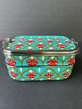 Load image into Gallery viewer, Kashmiri Enamelware Stainless Steel Lunch Box- Two Tier Rectangular