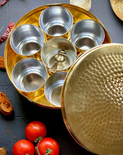 Load image into Gallery viewer, Hammered Brass Masala Dabba
