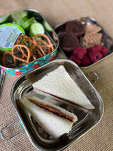 Load image into Gallery viewer, Kashmiri Enamelware Stainless Steel Lunch Box- Two Tier Rectangular