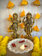 Load image into Gallery viewer, Brass Finish Lakshmi Ganesh- Large