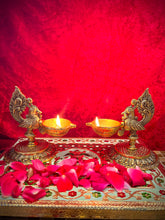 Load image into Gallery viewer, Gold Peacock Diya