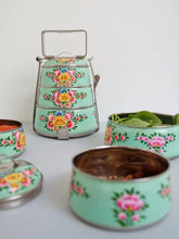 Load image into Gallery viewer, Kashmiri Enamelware Three Tier Tiffin Carrier