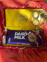 Load image into Gallery viewer, Rakhi Hamper w/ 2 Rakhis
