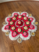 Load image into Gallery viewer, Gajra and Rose Rangoli set- 17 pieces
