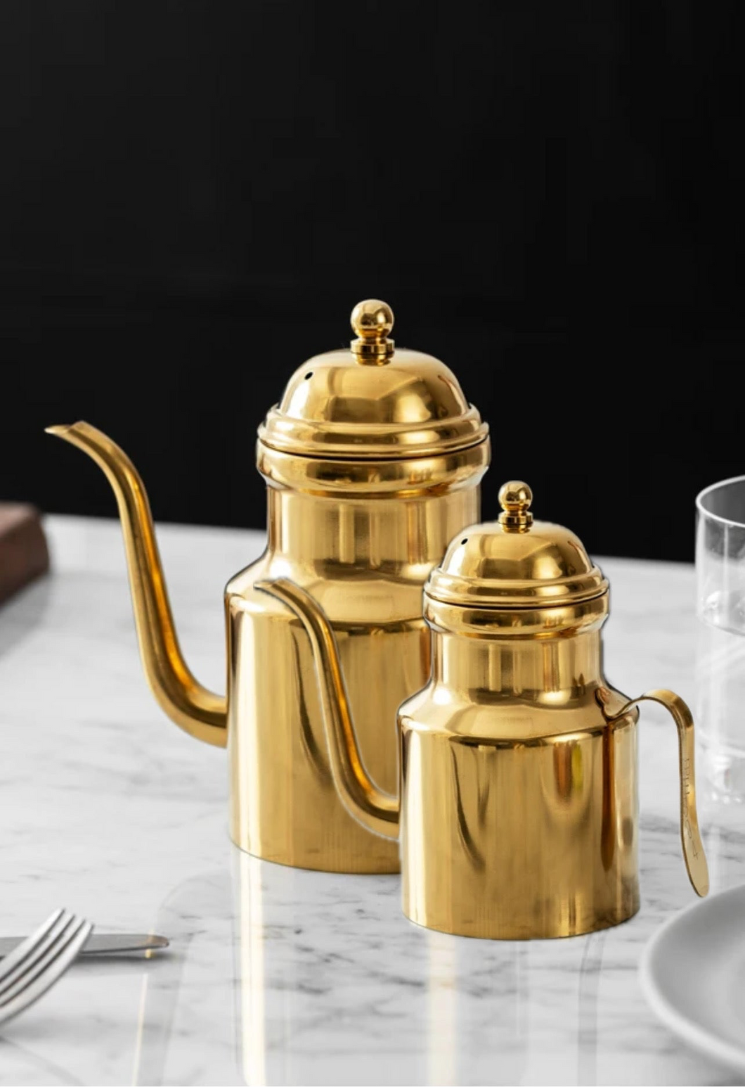 Gold Stainless Steel Oil Decanter