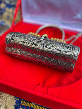 Load image into Gallery viewer, Embellished Oxidized Silver Handbag
