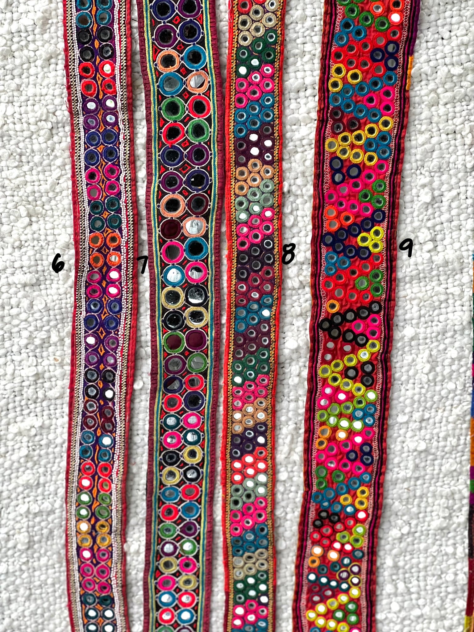 Vintage Banjara Kutchi Belts- Round Mirrors – Krishna HomeDecor