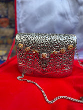 Load image into Gallery viewer, Embellished Oxidized Silver Handbag
