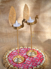 Load image into Gallery viewer, Gold Peacock Tealight Stand- Single
