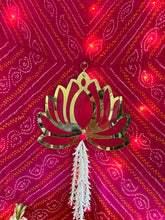 Load image into Gallery viewer, Large Gold Lotus Hangings - Single
