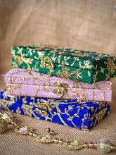 Load image into Gallery viewer, Embroidered Gift Box w/ Om and Laxmi Charan
