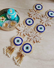 Load image into Gallery viewer, Beaded Lotus Evil Eye Toran - Pair
