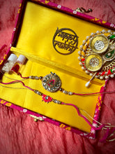 Load image into Gallery viewer, Rakhi Hamper w/ 2 Rakhis
