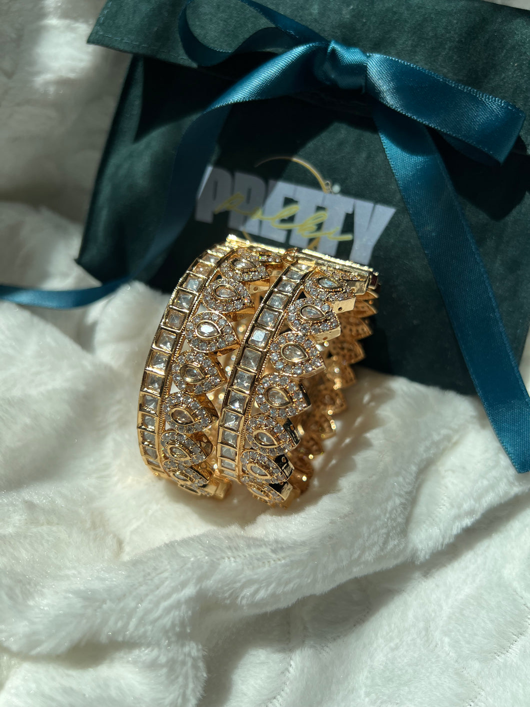Ishani Moissanite Bangles- Pair
