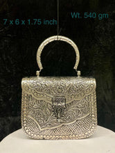 Load image into Gallery viewer, Oxidized Silver Handbag
