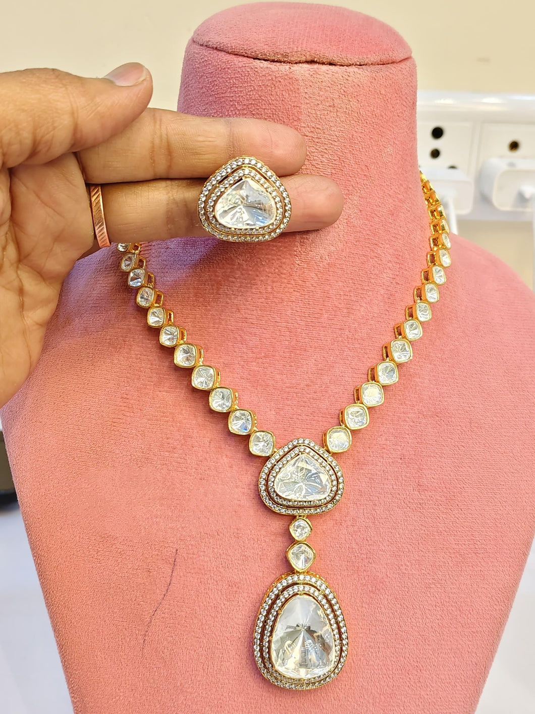 Rani Moissanite Necklace Set