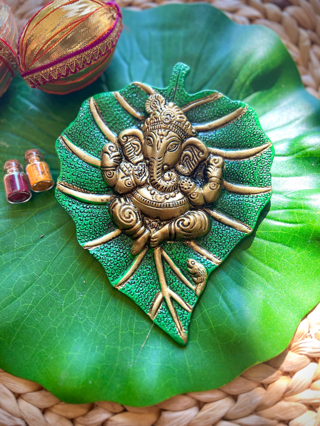 Ganesha on Paan leaf