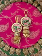 Load image into Gallery viewer, Brocade Gift Boxes with Shubh Labh Hangings
