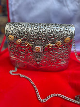 Load image into Gallery viewer, Embellished Oxidized Silver Handbag

