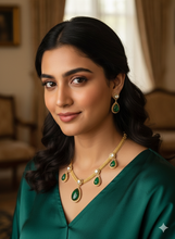 Load image into Gallery viewer, Shloka Emerald Set
