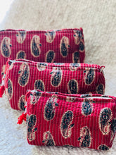 Load image into Gallery viewer, Block Printed Cosmetic Pouches- Set of 3
